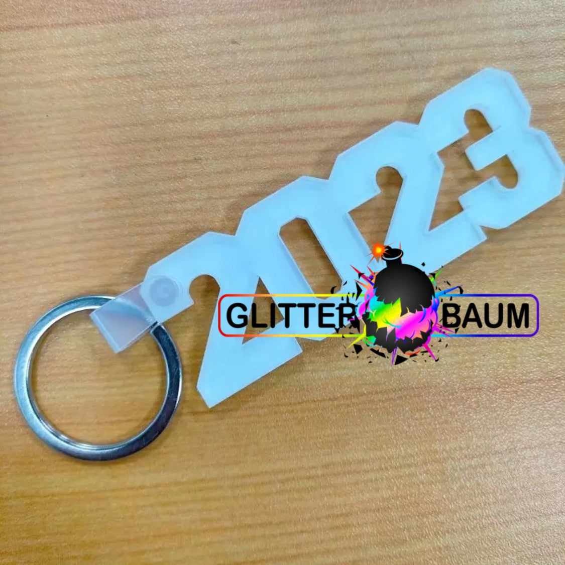 Glitter Gradient Acrylic Keychain Blanks Clear Glitter - Temu