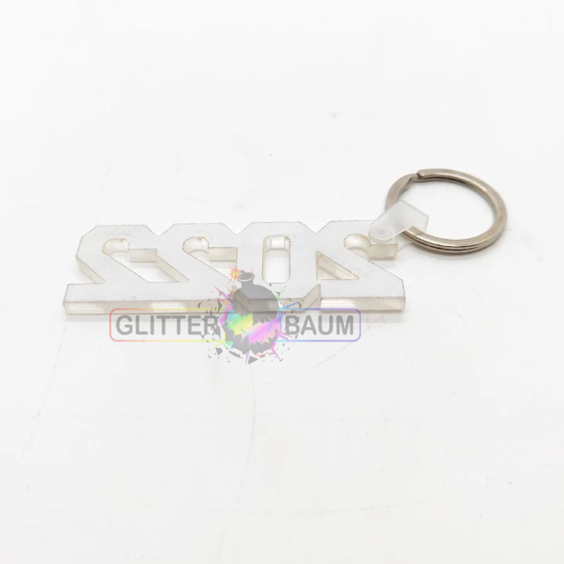 Sublimation Glitter Keychain (Blank) Silver / One (1) / Rectangular