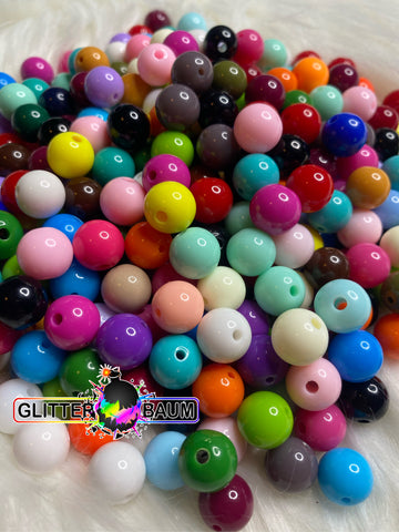 SOLID MIX BEADS (12mm) - SET OF 10